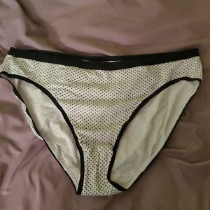 Victoria Secret Black and White Polka Dot Panties